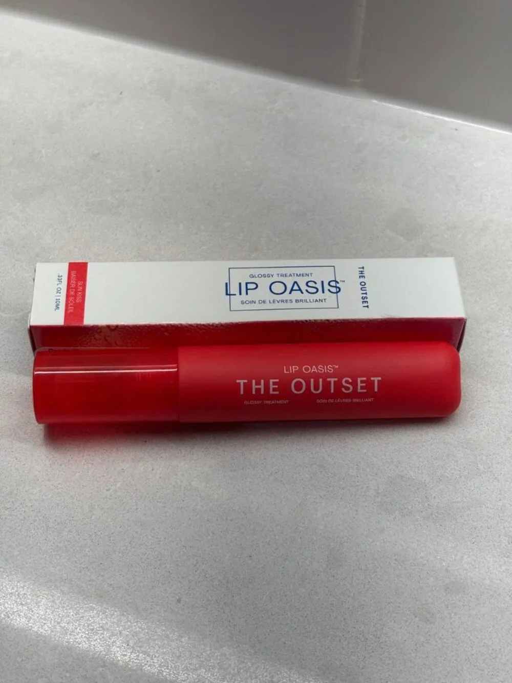 BNIB The Outset Lip Oasis Glossy Treatment Sun Kiss Hydrating Plumping Full Size